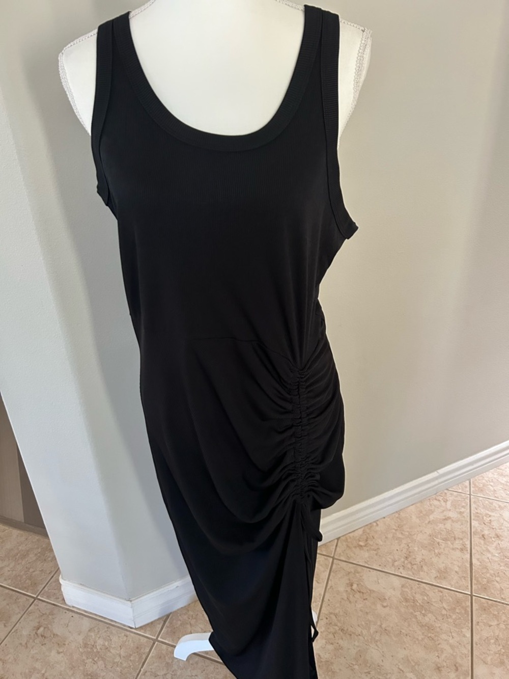 Chicme Ribbed Tank Maxi Dress With Side Ruching - Picture 3 of 12